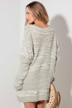 Load image into Gallery viewer, Thinkable Mixed-Stitch Front Tie Sweater Dress