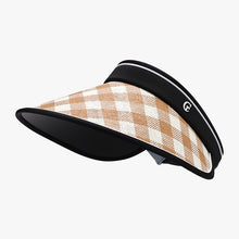 Load image into Gallery viewer, Plaid Natural Grass Adjustable Sun Hat