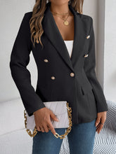 Load image into Gallery viewer, Decorative Pocket Flap Lapel Collar Long Sleeve Blazer