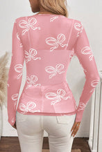 Load image into Gallery viewer, Bow Round Neck Long Sleeve Top