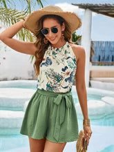 Load image into Gallery viewer, Printed Grecian Neck Top and Shorts Set