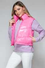 Load image into Gallery viewer, Snobbish Zip Up Turtleneck Shiny Quilted Vest