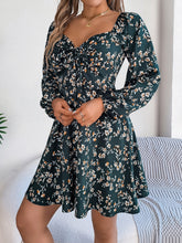 Load image into Gallery viewer, Printed Sweetheart Neck Balloon Sleeve Mini Dress