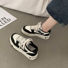 Load image into Gallery viewer, Lace Up Round Toe Platform Sneakers