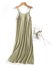 Load image into Gallery viewer, Scoop Neck Midi Cami Dress with Bra