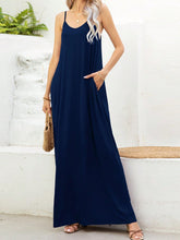 Load image into Gallery viewer, V-Neck Maxi Cami Dress with Pockets