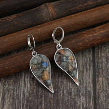 Load image into Gallery viewer, Natural Stone Dangle Earrings