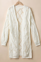 Load image into Gallery viewer, Openwork Open Front Long Sleeve Cardigan