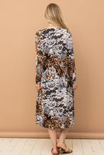 Load image into Gallery viewer, And The Why Leopard Kimono Open Front Longline Cardigan