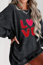 Load image into Gallery viewer, Valentine’s Day LOVE Round Neck Long Sleeve Sweatshirt