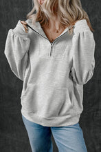 Load image into Gallery viewer, Half Zip Long Sleeve Sweatshirt