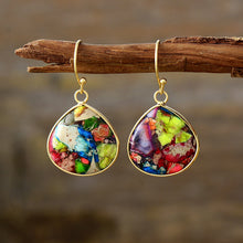 Load image into Gallery viewer, 18K Gold-Plated Natural Stone Earrings