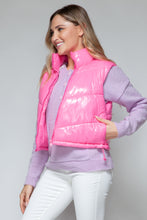 Load image into Gallery viewer, Snobbish Zip Up Turtleneck Shiny Quilted Vest