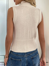 Load image into Gallery viewer, Perfee Zip Up Mock Neck Sweater Vest