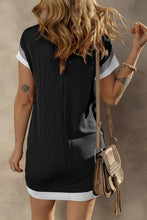 Load image into Gallery viewer, Textured Round Neck Short Sleeve Dress