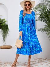 Load image into Gallery viewer, Printed Long Sleeve Midi Dress