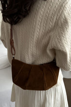 Load image into Gallery viewer, Suede Croissant Shape Shoulder Bag