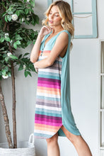 Load image into Gallery viewer, Heimish Full Size Striped Sleeveless V Neck Dress