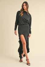 Load image into Gallery viewer, Mable Backless Asymmetric Ruffle Hem Dress