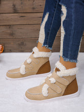 Load image into Gallery viewer, Faux Fur Round Toe Flat Boots