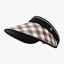 Load image into Gallery viewer, Plaid Natural Grass Adjustable Sun Hat