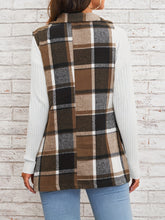 Load image into Gallery viewer, Plaid Button Down Vest Coat