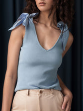 Load image into Gallery viewer, V-Neck Tie Shoulder Tank