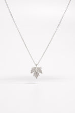 Load image into Gallery viewer, 925 Sterling Silver Zircon Maple Leaf Necklace