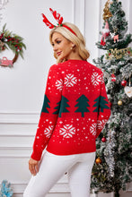 Load image into Gallery viewer, Christmas Tree Round Neck Long Sleeve Sweater