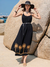 Load image into Gallery viewer, Embroidered Scoop Neck Midi Cami Dress