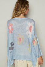 Load image into Gallery viewer, POL Flower Dropped Shoulder Long Sleeve Knit Top