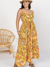 Load image into Gallery viewer, Plus Size Printed V-Neck Maxi Cami Dress