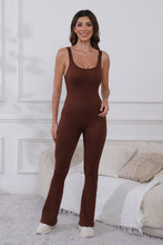 Load image into Gallery viewer, Scoop Neck Wide Strap Active Jumpsuit