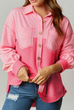 Load image into Gallery viewer, Two Tone Button Up Drop Shoulder Shacket