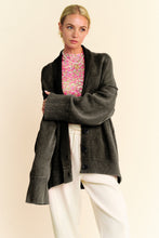 Load image into Gallery viewer, Davi &amp; Dani Shawl Collar Ribbed Detail Button Up Cardigan