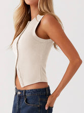 Load image into Gallery viewer, Lovelet Button Up Round Neck Tank