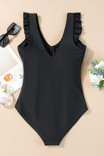 Load image into Gallery viewer, Full Size Ruched V-Neck One-Piece Swimwear