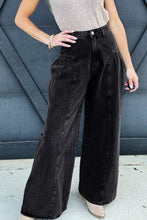 Load image into Gallery viewer, High Rise Wide Leg Jeans with Pockets