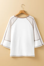 Load image into Gallery viewer, Striped Round Neck Raglan Sleeve Top