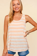 Load image into Gallery viewer, Haptics Round Neck Striped Knit Tank