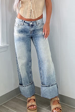 Load image into Gallery viewer, Washed Wide Leg Jeans with Pockets