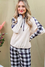 Load image into Gallery viewer, And The Why Drawstring Hooded Top and Plaid Pants Lounge Set