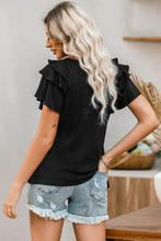 Load image into Gallery viewer, USA Round Neck Flounce Sleeve Top