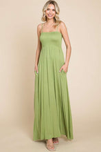 Load image into Gallery viewer, Culture Code Full Size Smocked Cami Maxi Dress with Pockets