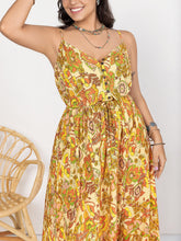 Load image into Gallery viewer, Plus Size Printed V-Neck Maxi Cami Dress