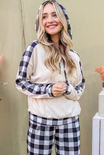 Load image into Gallery viewer, And The Why Drawstring Hooded Top and Plaid Pants Lounge Set