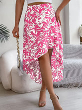 Load image into Gallery viewer, High-Low Printed High Waist Skirt