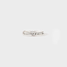 Load image into Gallery viewer, 925 Sterling Silver Double-Layered Knot Ring