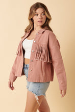 Load image into Gallery viewer, Mittoshop Fringe Detail Cotton Twill Jacket