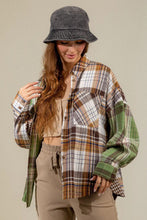 Load image into Gallery viewer, Plaid Collared Neck Long Sleeve Shirt